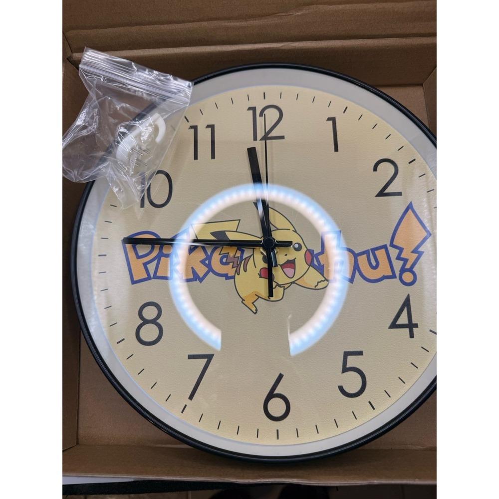 Pokémon Pikachu Wall Clock – Yellow Analog Battery Powered Kids Room Decor - Picture 6 of 8
